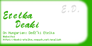 etelka deaki business card